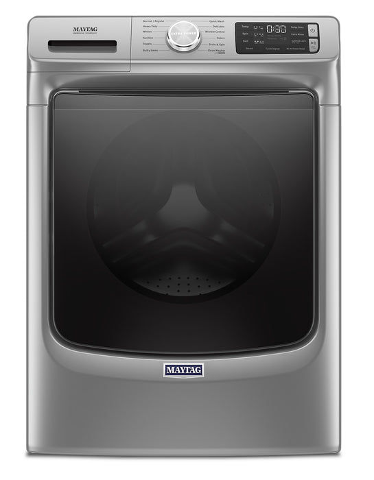 Maytag Front-Load 5.5 Cu. Ft. Washer with Extra Power and 7.3 Cu. Ft. Electric Steam Dryer – Slate