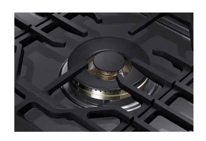 Samsung 30\" 5-Burner Smart Gas Cooktop with 22K BTU Dual Power Burner + Griddle & Wok Grate - Stainless Steel - NA30N7755TS/AA