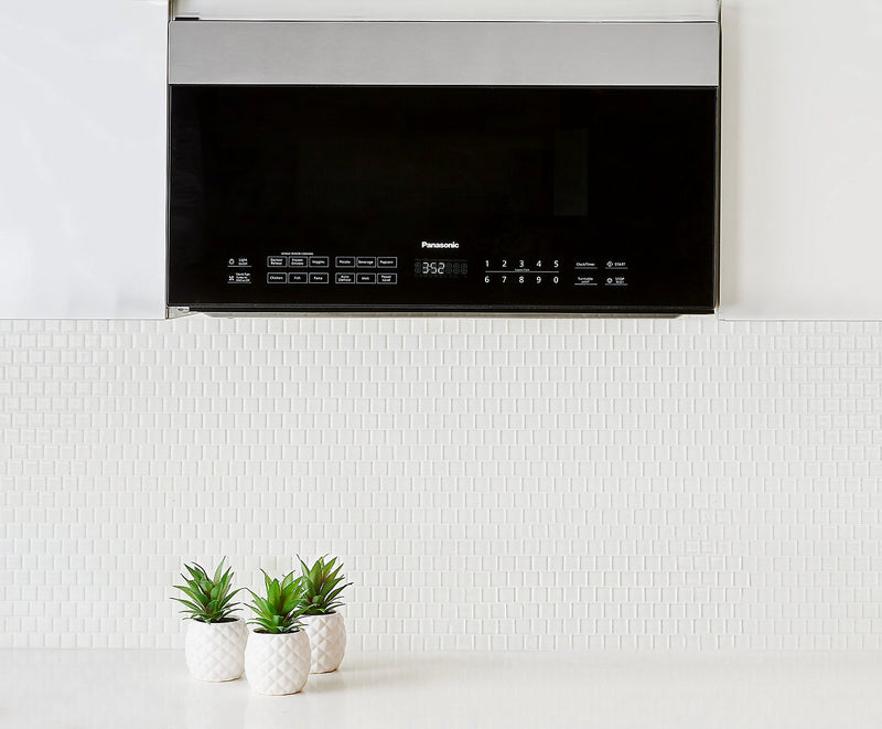 Panasonic 1.9 Cu. Ft. Over-the-Range Microwave with Frameless Smoked Glass Design and Powerful Exhaust Fan - Stainless Steel - NNSG158S