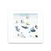 "Happy Days" Matted and Framed White 30x30 Wall Art