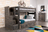 Piper Stairway Chest - {Rustic} style Chest in Driftwood grey {Pine}