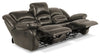 Toreno Genuine Leather Power Reclining Sofa - Grey - {Contemporary} style Sofa in Grey {Plywood}, {Solid Woods}