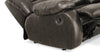 Toreno Genuine Leather Reclining Loveseat - Grey - {Contemporary} style Loveseat in Grey {Plywood}, {Solid Woods}