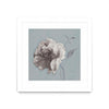 "Floral Symposium Ii" Matted and Framed White 36x36 Wall Art