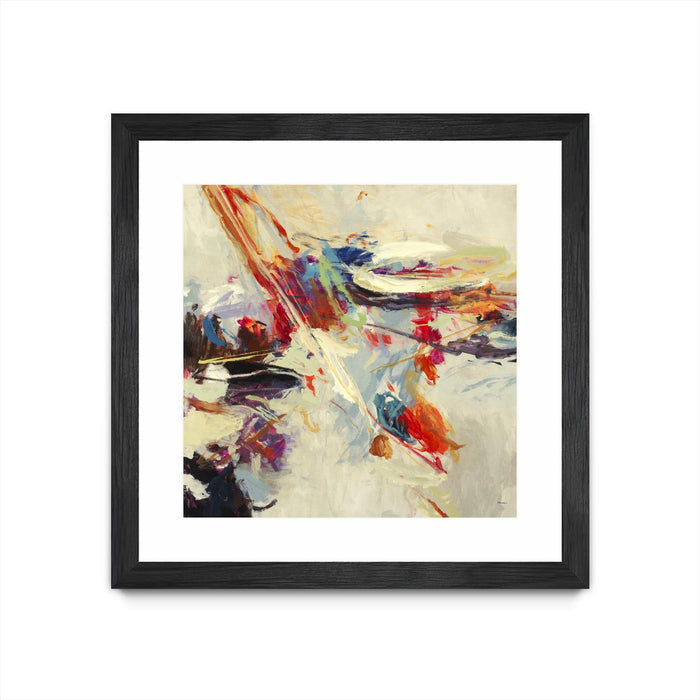 \"Positive Energy I\" Matted and Framed Black 30x30 Wall Art