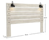 Abby King Headboard - White
