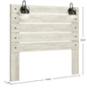 Abby Queen Panel Headboard - White