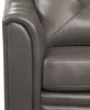 Andi Leather-Look Fabric Sofa – Grey - Glam style Sofa in Grey