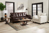 Addison Leath-Aire Sofa - Brown 