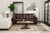 Addison Leath-Aire Sofa - Brown 