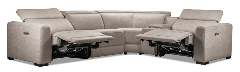 Adelaide 5-Piece Power Reclining Sectional - Grey 