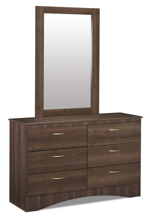 Aida Bedroom 6-Drawer Dresser, 49.5\"W x 29.8\"H, Made in Canada - Brown