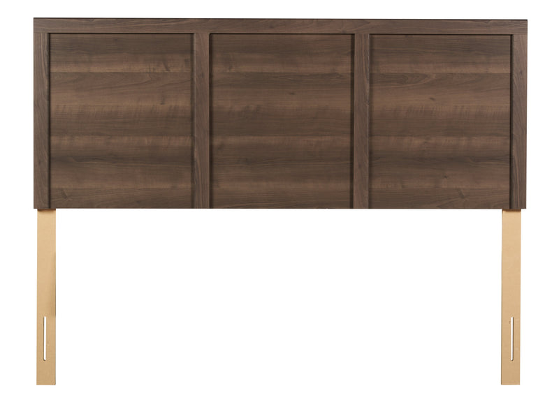 Aida Panel Headboard, Made in Canada, Brown - Queen Size