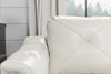 Andi Leather-Look Fabric Chair - Beige