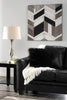 Andi Leather-Look Fabric Sofa - Black