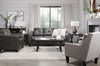 Andi Leather-Look Fabric Chair - Grey