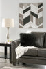 Andi Leather-Look Fabric Sofa - Grey