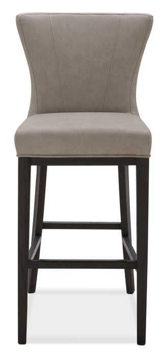 Quinn Barstool with Vegan Leather Fabric, 30\"H - Taupe