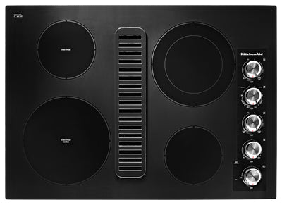 KitchenAid 30" Electric Downdraft Cooktop – KCED600GBL - Electric Cooktop in Black
