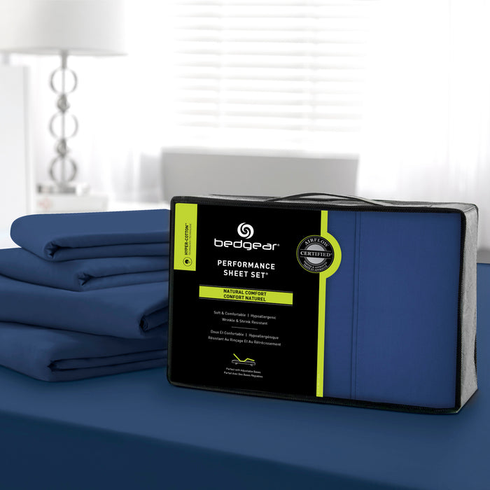 BEDGEAR Hyper-Cotton™ 4-Piece Queen Sheet Set - Navy