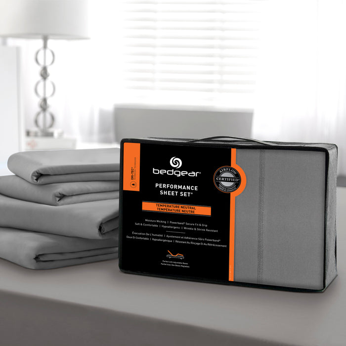 BEDGEAR Dri-Tec® 3-Piece Twin XL Sheet Set - Grey