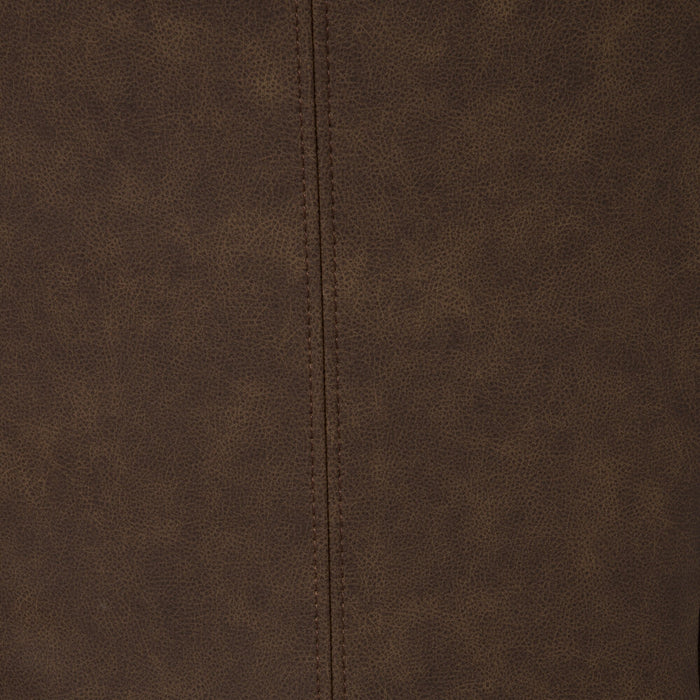 Bree Dining Chair with Vegan Leather Fabric - Brown