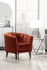 Brinley Velvet Accent Chair - Orange 