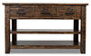 Casey Sofa Table - Rustic, Industrial style Sofa Table in Brown Acacia