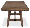 Cedar 6pc Dining Set with Table, Bench & 4 Chairs, Pine Wood, Trestle-Base, 72.07"W - Brown | Ensemble de salle à manger Cedar 6 pièces en pin avec table de 72,07 po (L), base à tréteaux, banc et 4 chaises - brun