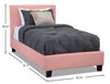 Chase Twin Bed - Pink