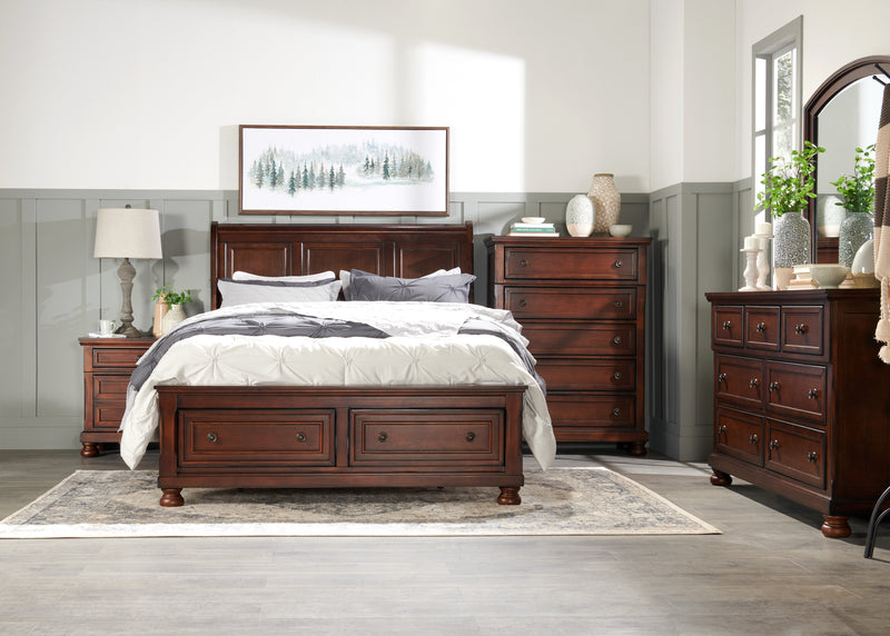 Chelsea Bedroom 7-Drawer Dresser, 60\"W x 38\"H - Cherry Brown