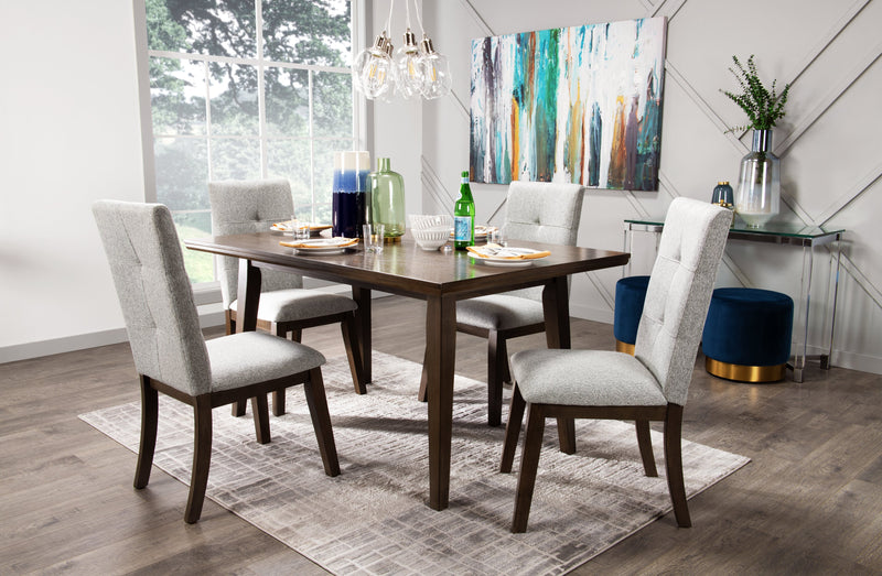 Chelsea Dining Chair with Linen-Look Fabric - Grey