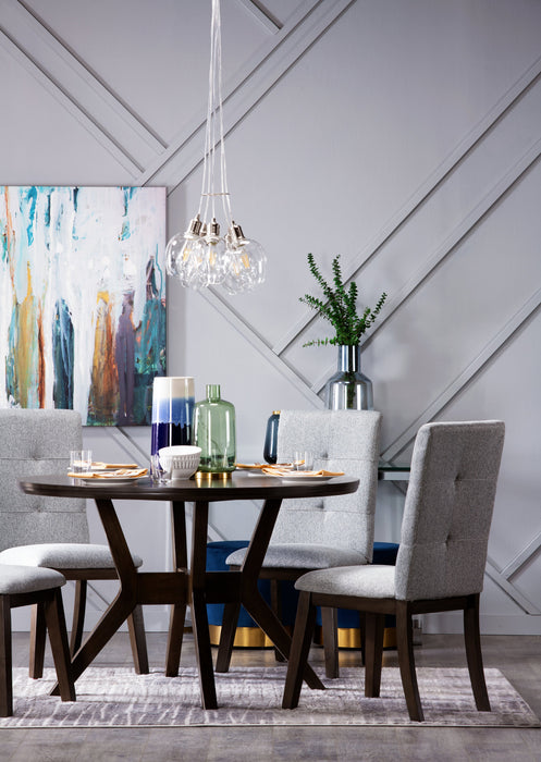 Chelsea Dining Chair with Linen-Look Fabric - Grey