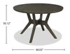 Chelsea Round Dining Table - Grey Brown