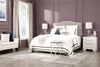 Cove King Platform Bed - Glam, Traditional style Bed in Grey Solid Woods, Medium Density Fibreboard (MDF), Plywood