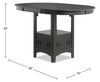 Dena Counter-Height Dining Table - Grey-Brown 