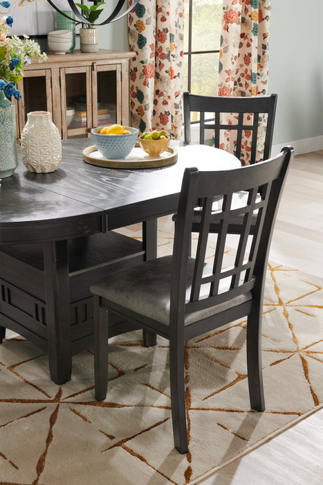 Dena Dining Chair with Vegan-Leather Fabric - Grey