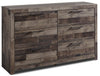 Derekson Bedroom 6-Drawer Dresser, 58.7\"W x 36.4\"H - Grey
