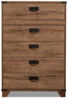 Driftwood 5-Drawer Bedroom Chest for Kids, 31\"W - Brown
