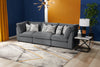 Evolve Linen-Look Fabric Modular Corner Chair - Charcoal 