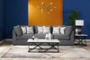Evolve Linen-Look Fabric Modular Corner Chair - Charcoal 
