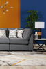 Evolve Linen-Look Fabric Modular Corner Chair - Charcoal 