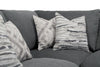 Evolve Linen-Look Fabric 5-Piece Modular Sectional with 4 Armless Chairs - Charcoal 
