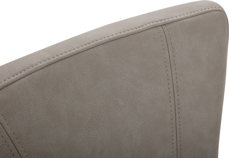 Quinn Barstool with Vegan Leather Fabric, 30\"H - Taupe