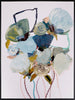 Acrylic Blue Flower - 31" x 41" 