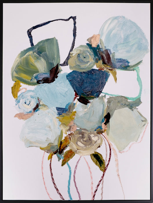 Acrylic Blue Flower - 31\" x 41\"