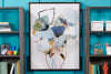 Acrylic Blue Flower - 31" x 41" 