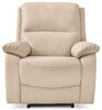 Grove Genuine Leather Power Reclining Chair with Adjustable Headrest – Cream - Contemporary style Chair in Cream