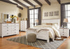 Willowton Queen Headboard - Country style Headboard in White Engineered Wood and Laminate Veneers