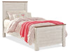Willowton Twin Headboard - Country style Headboard in White Engineered Wood and Laminate Veneers